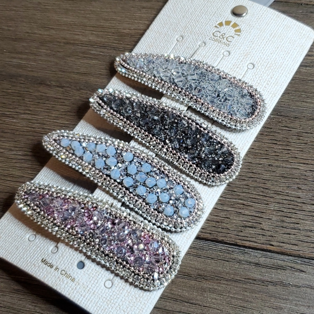 C&C California Beaded Hair Snap Clips